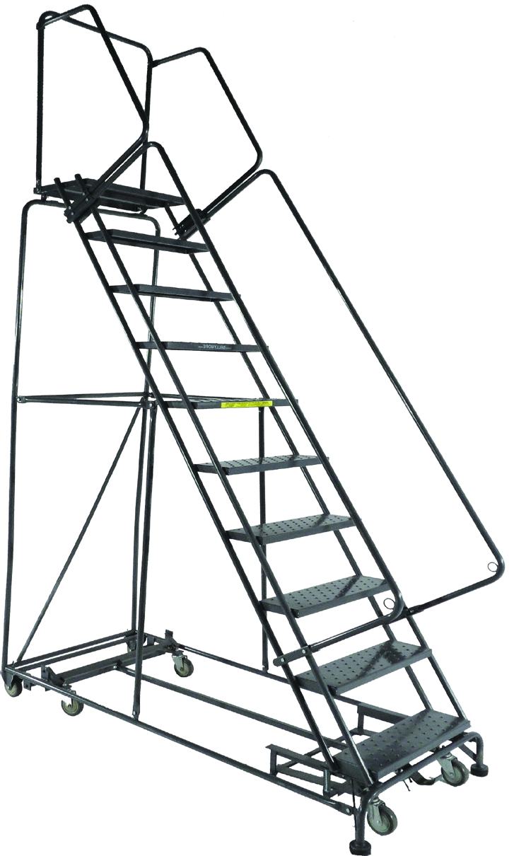 All-Direction Weight-Actuated Rolling Ladders — catalog equipment photograph