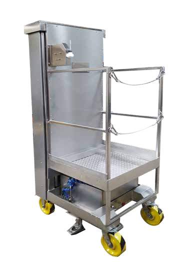 Stainless Steel Cleanroom Manlifts — catalog equipment photograph
