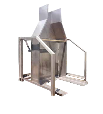Stainless Steel Ground-Level Dumpers — catalog equipment photograph