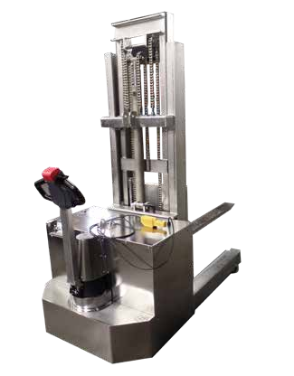Stainless Steel Movable-Mast Reach Trucks — catalog equipment photograph