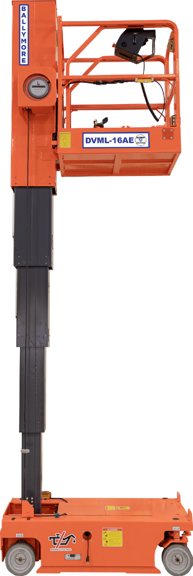 All-Electric Drivable Vertical Mast Lift — DVML-16AE — catalog equipment photograph