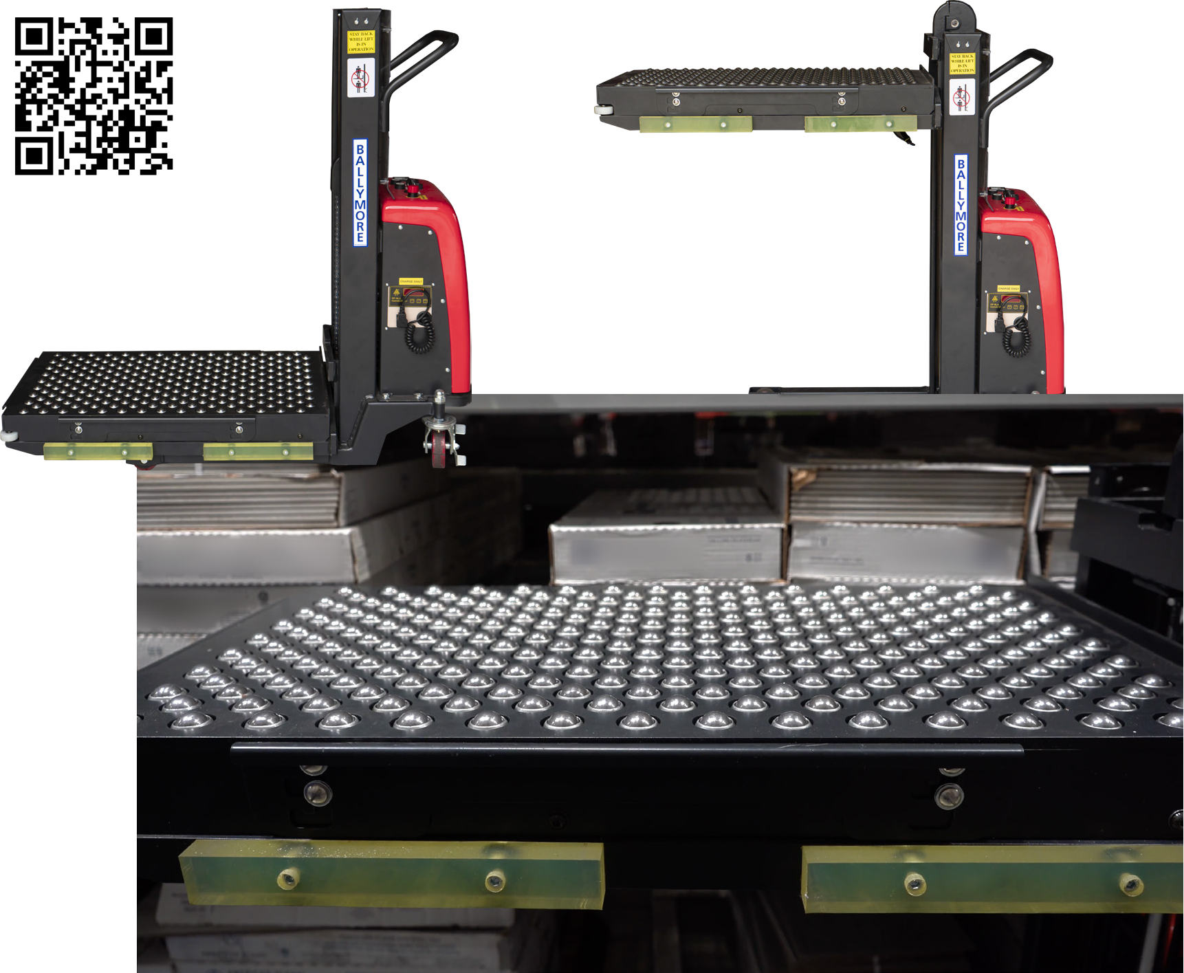 Ball Transfer Platform Lifts — STK Series — original catalog photograph
