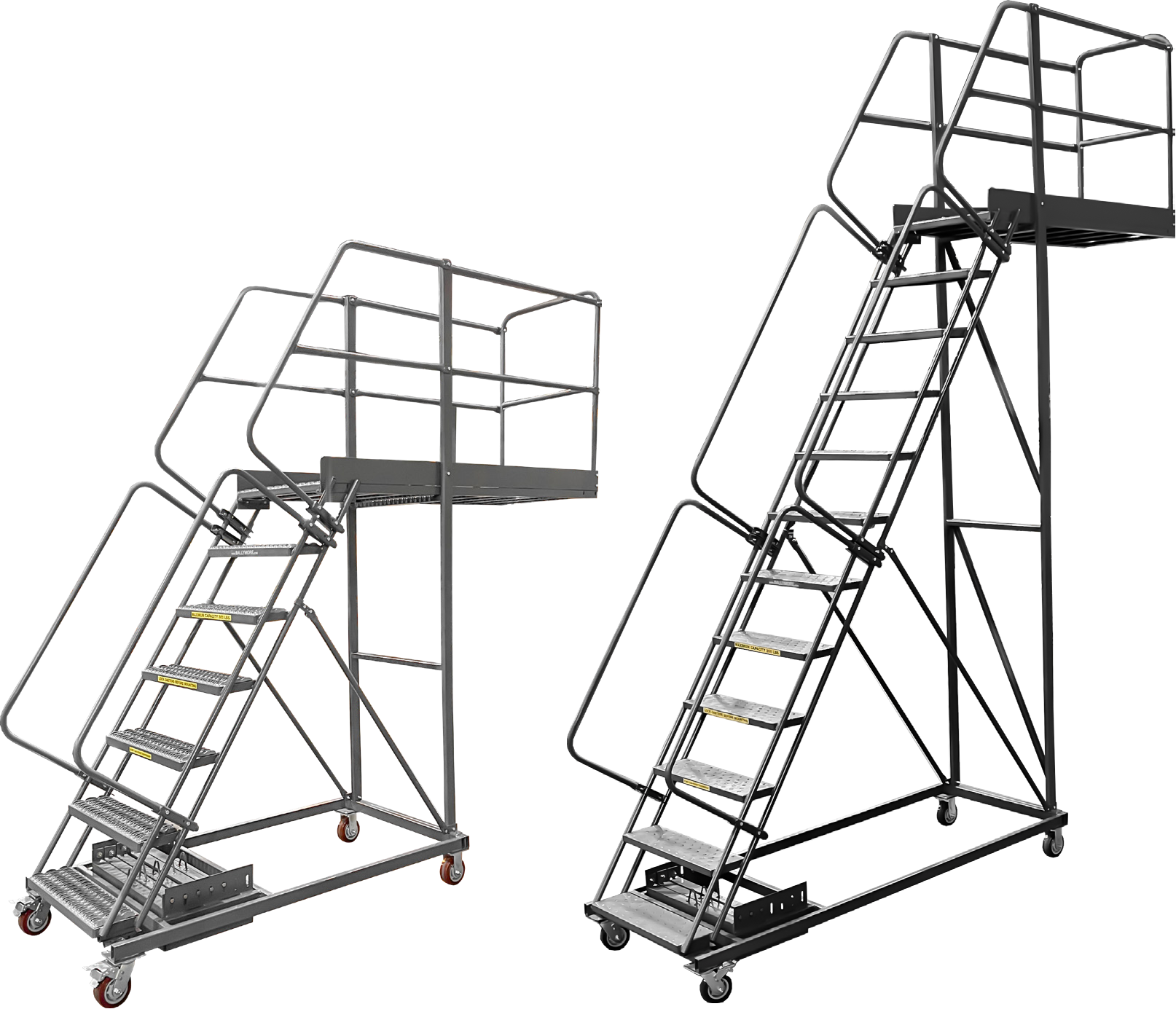 Cantilever Rolling Access Ladders — original catalog photograph