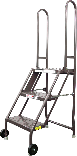 Mobile Foldaway Step Stands — catalog equipment photograph