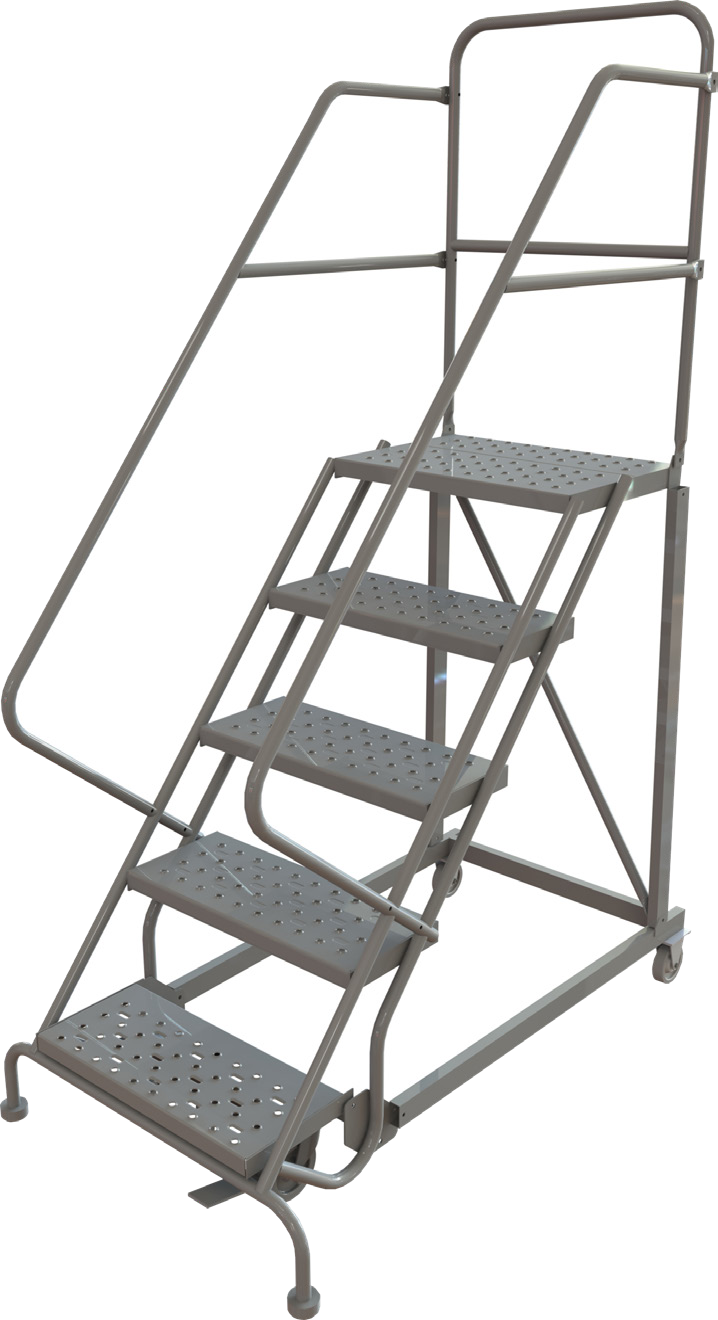 Safety-Angle Rolling Ladders — catalog equipment photograph