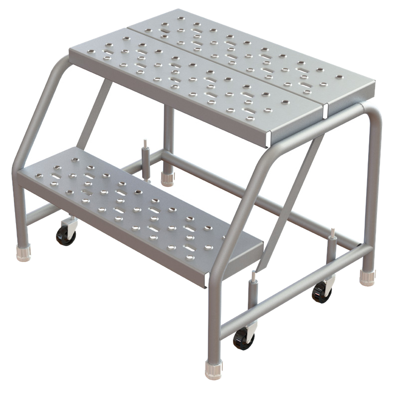 Aluminum Mobile Step Stools — catalog equipment photograph