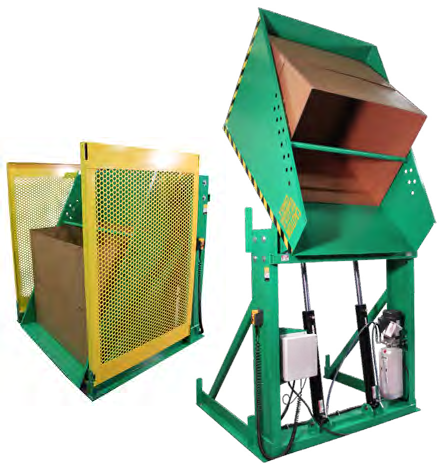 Hydraulic Box Dumpers — catalog configuration photograph; model shown may vary