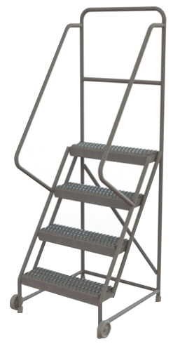 Tilt-and-Roll Step Ladders — catalog equipment photograph