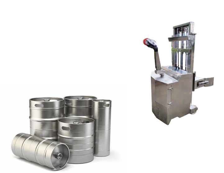 Stainless Steel Walkie Stackers with Drum Lifts — original catalog photograph