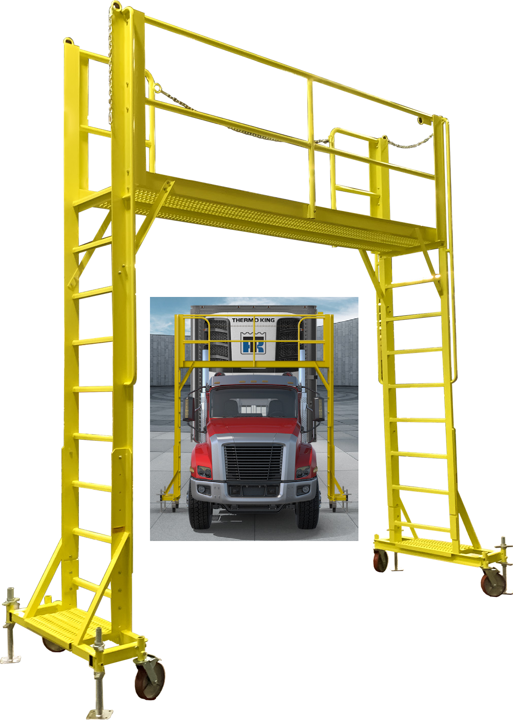 Refrigerated Truck Rolling Access Platforms — original catalog photograph