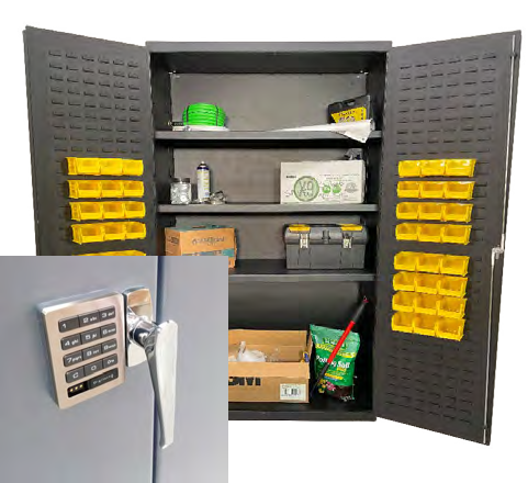 Electronic-Locking Industrial Cabinets — original catalog photograph