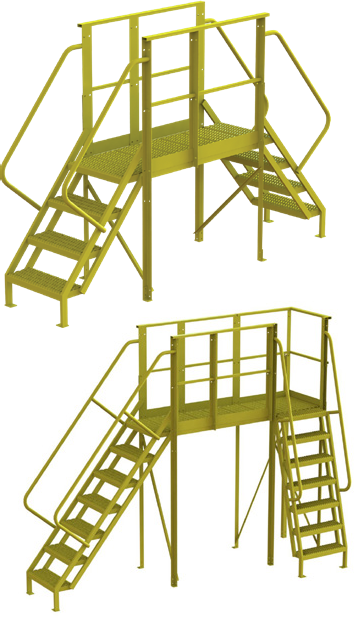 1,000 lb Industrial Crossover Ladders — original catalog photograph