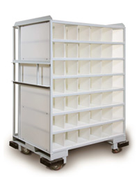 Custom Portable Bin Cart Modules — EGA supplier example