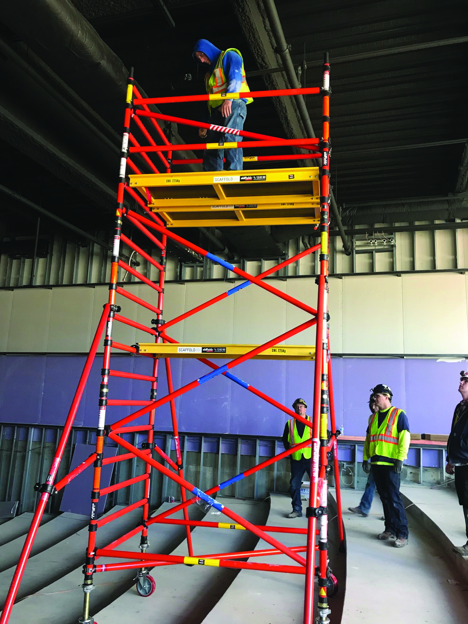 Fiberglass scaffold application example