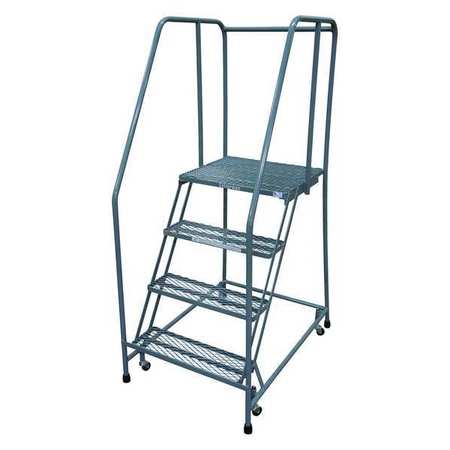 4 STEPS, 40″ H STEEL TILT AND ROLL LADDER, 450 LB. LOAD CAPACITY