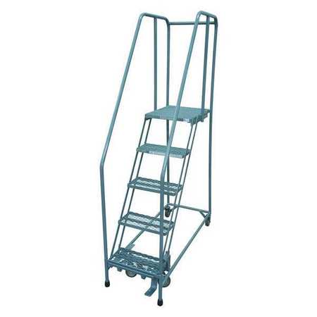 5 STEPS, 50″ H STEEL ROLLING LADDER, 450 LB. LOAD CAPACITY