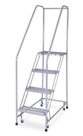 4 STEPS, 40″ H STEEL TILT AND ROLL LADDER, 450 LB. LOAD CAPACITY