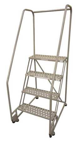 4 STEPS, 40″ H STEEL TILT AND ROLL LADDER, 450 LB. LOAD CAPACITY