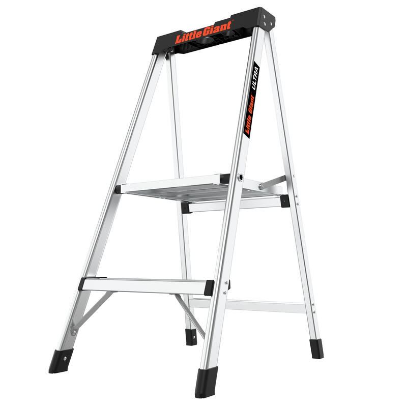 ULTRA, 2-Step Model – CSA Grade IA – 300 lb/136 kg Rated, Aluminum Step Stool with Tool Tray – Retail Packaging