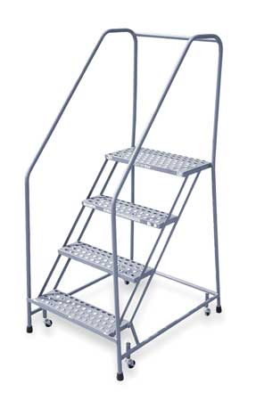 4 STEPS, 40″ H STEEL TILT AND ROLL LADDER, 450 LB. LOAD CAPACITY