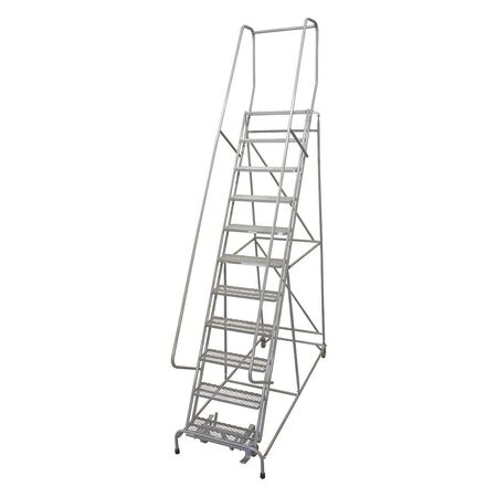 11 Steps, 110″ H Steel Rolling Ladder, 450 lb. Load Capacity