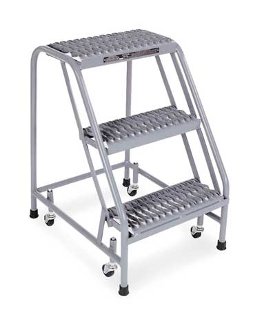 30″ H STAINLESS STEEL ROLLING LADDER, 450 LB. LOAD CAPACITY