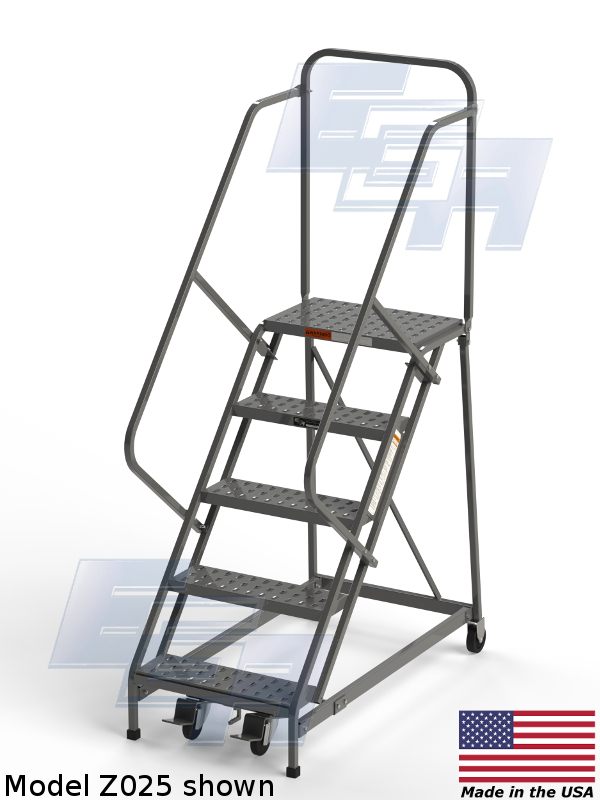 EGA Products EZY Climb Ergonomic Safety Incline Rolling Ladder ∠50º (Z – SERIES) manufacturer image