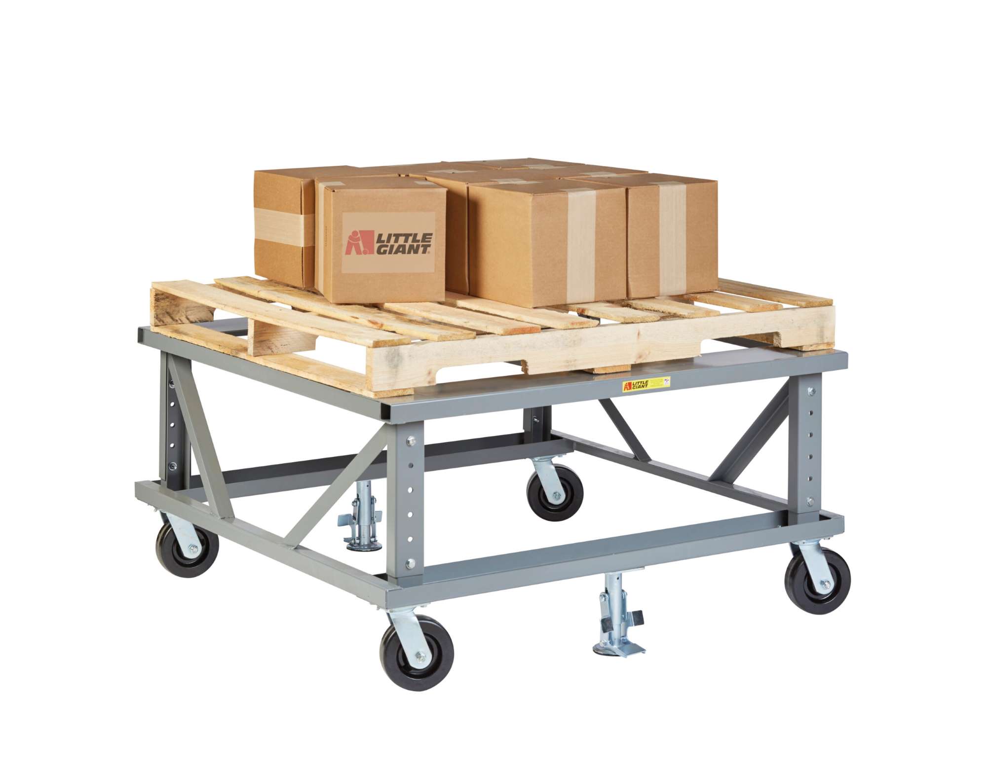 Little Giant industrial equipment Ergonomic Adjustable Height Mobile Pallet Stand manufacturer image